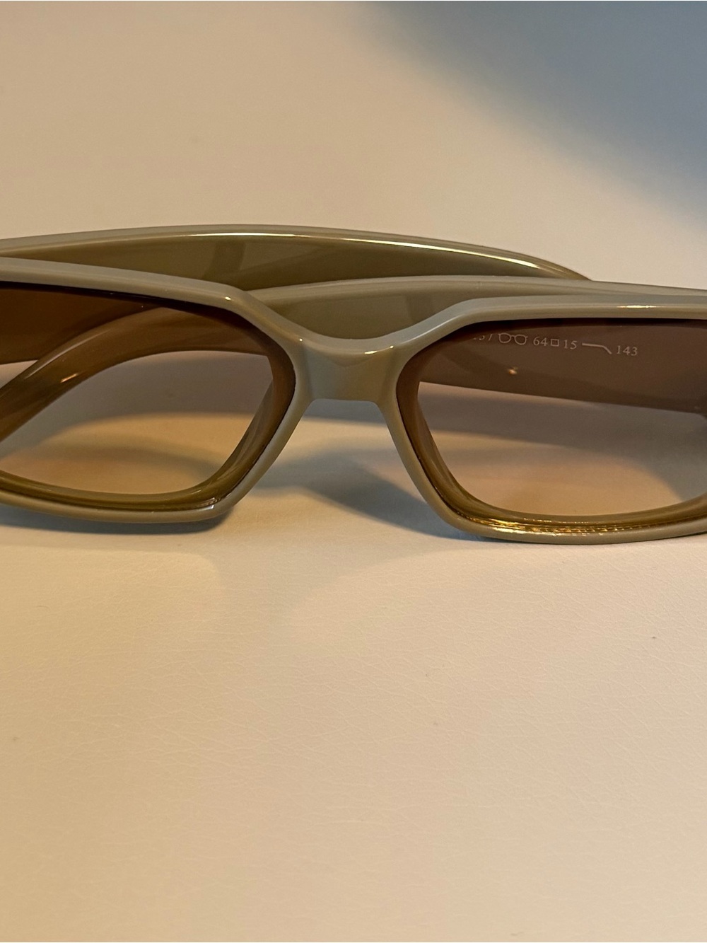 Neutral Taupe Womens Rectangle Sunglasses - Taupe